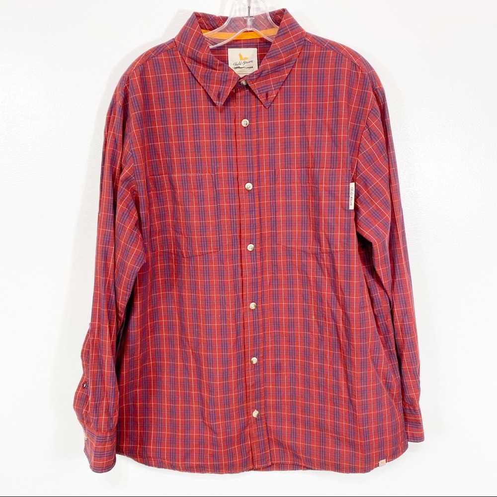 Mens Field & Stream Red and Blue Plaid Shirt